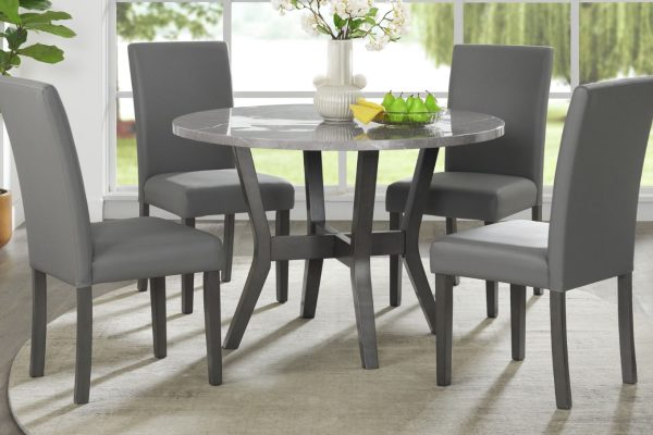 AMBRIDGE DINING TABLE & 4 SIDE CHAIR IN GREY life