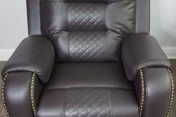 Brown leather recliner for bedroom